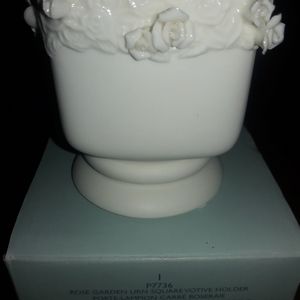 PartyLite Rose Garden Urn Square Votive Holder
